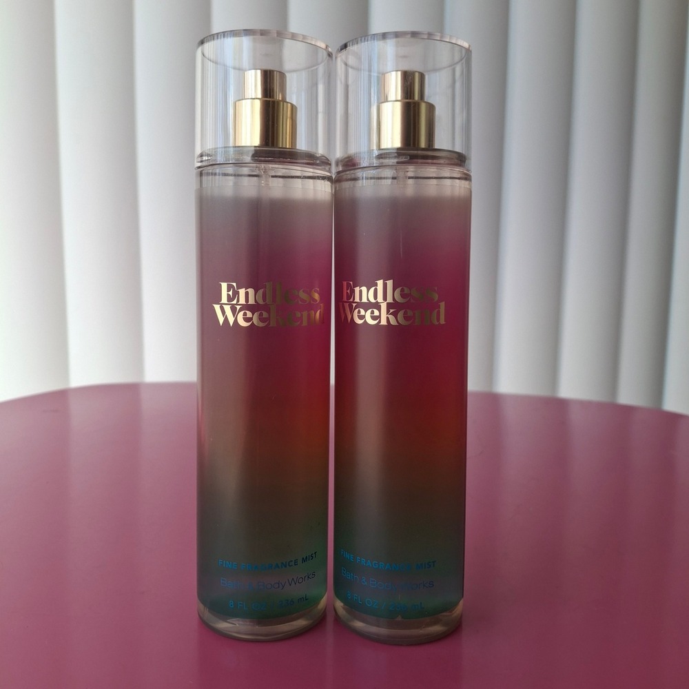 Bath & Body Works ENDLESS WEEKEND Fine Fragrance Mist 8 fl oz Lot of 2